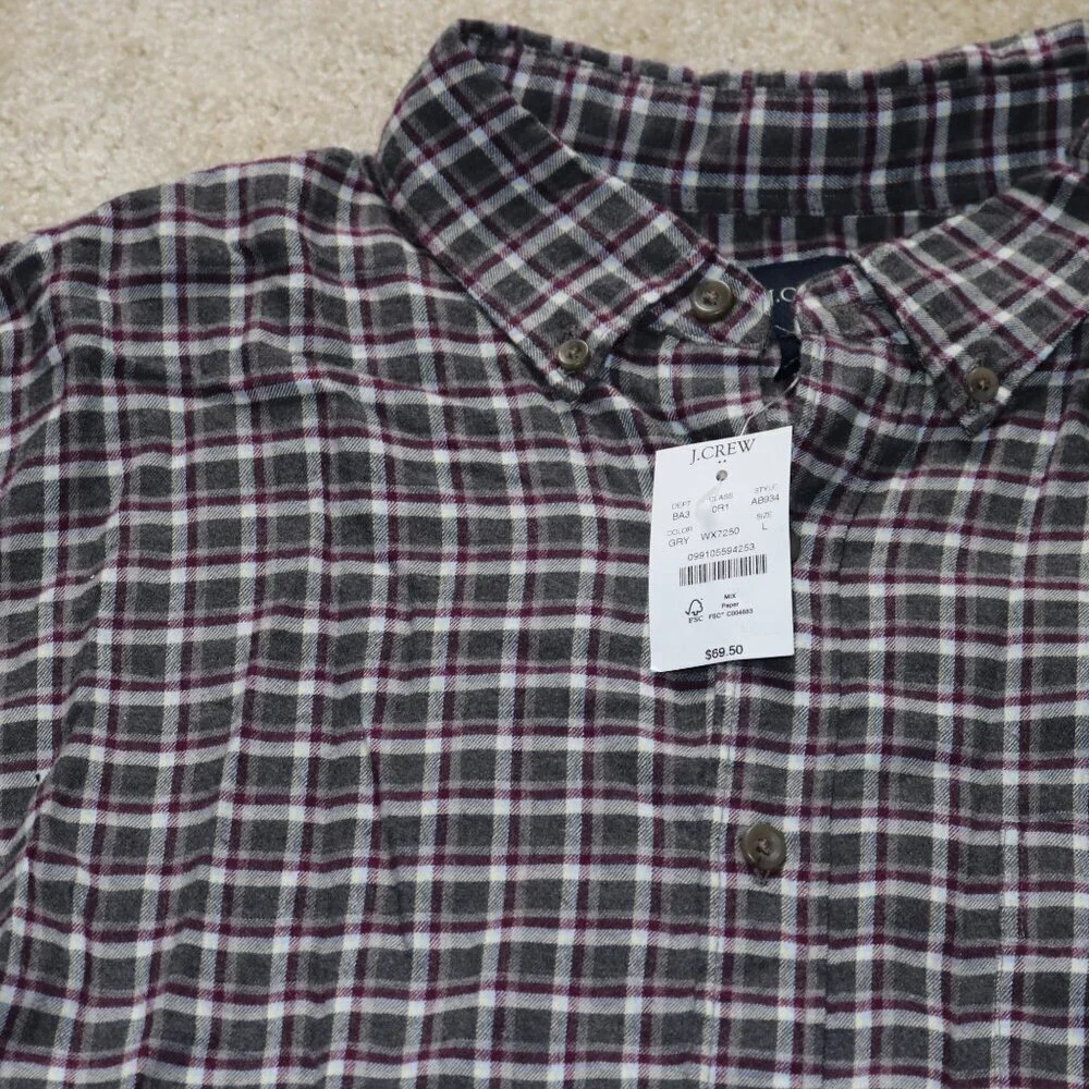 J. Crew Black and White Checkered Button Down Shirt